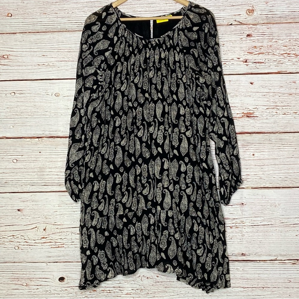 Roller Rabbit Clinton Clemente Dress in Black Paisley Sz XL - Picture 8 of 16